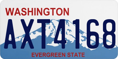 WA license plate AXT4168
