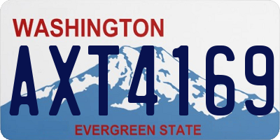 WA license plate AXT4169