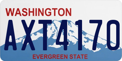 WA license plate AXT4170