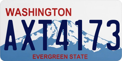 WA license plate AXT4173