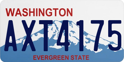 WA license plate AXT4175