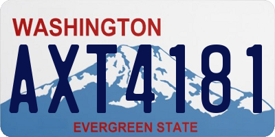 WA license plate AXT4181