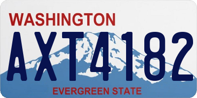 WA license plate AXT4182