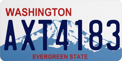 WA license plate AXT4183