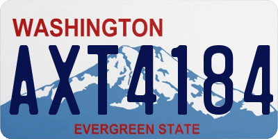 WA license plate AXT4184