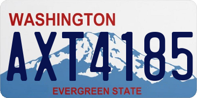 WA license plate AXT4185