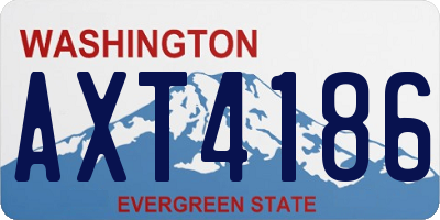 WA license plate AXT4186