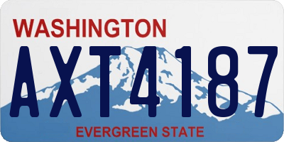 WA license plate AXT4187