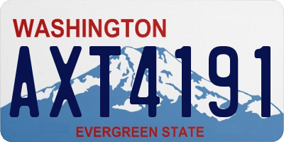 WA license plate AXT4191