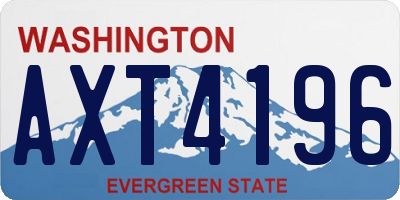 WA license plate AXT4196