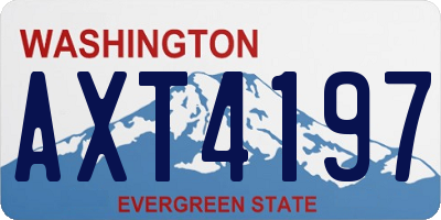WA license plate AXT4197