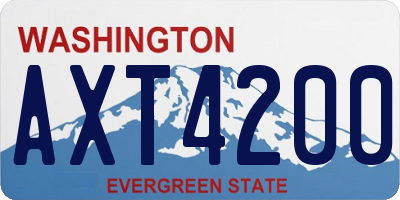 WA license plate AXT4200