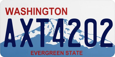 WA license plate AXT4202