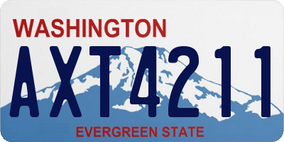 WA license plate AXT4211