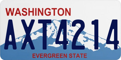 WA license plate AXT4214