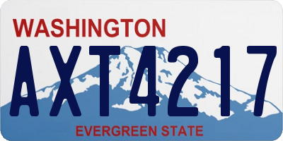 WA license plate AXT4217