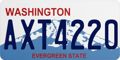 WA license plate AXT4220