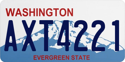 WA license plate AXT4221