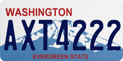 WA license plate AXT4222