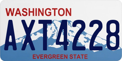 WA license plate AXT4228