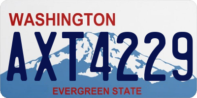 WA license plate AXT4229