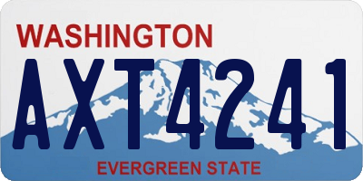 WA license plate AXT4241
