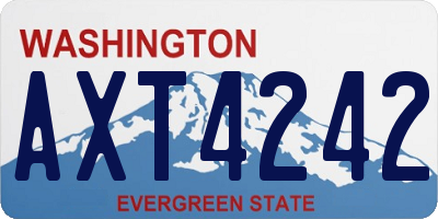 WA license plate AXT4242