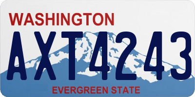 WA license plate AXT4243