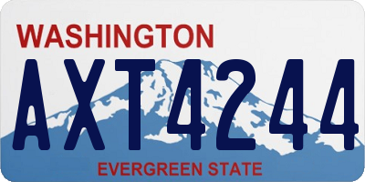 WA license plate AXT4244