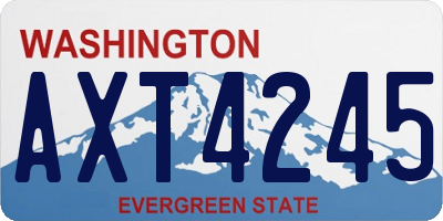 WA license plate AXT4245