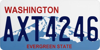WA license plate AXT4246
