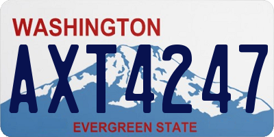 WA license plate AXT4247