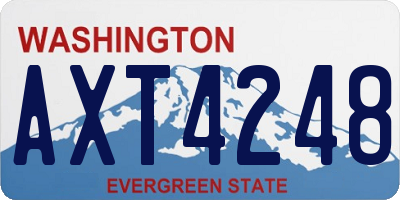 WA license plate AXT4248