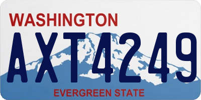 WA license plate AXT4249