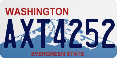WA license plate AXT4252