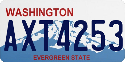 WA license plate AXT4253