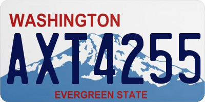 WA license plate AXT4255