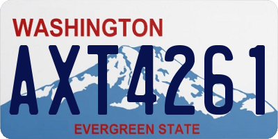 WA license plate AXT4261