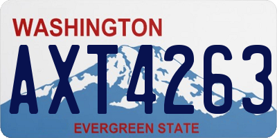 WA license plate AXT4263
