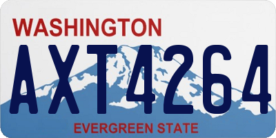 WA license plate AXT4264