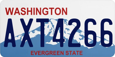 WA license plate AXT4266