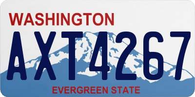 WA license plate AXT4267