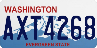 WA license plate AXT4268
