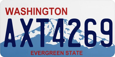 WA license plate AXT4269