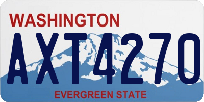 WA license plate AXT4270