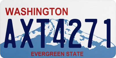 WA license plate AXT4271