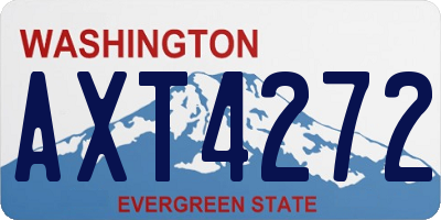 WA license plate AXT4272