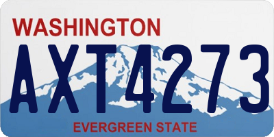 WA license plate AXT4273
