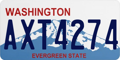 WA license plate AXT4274