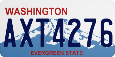 WA license plate AXT4276